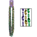 Mardi Gras Swirl Bead Necklace